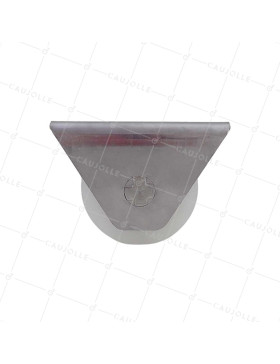 ROUE DE PORTAIL EN NYLON AVEC SUPPORT EN INOX À VISSER OU SOUDER DIAMÈTRE 80 MM POUR RAIL ROND DE 20MM CHARGE 650 KG - MTSP GR80