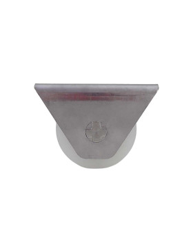 ROUE DE PORTAIL EN NYLON AVEC SUPPORT EN INOX À VISSER OU SOUDER DIAMÈTRE 80 MM POUR RAIL ROND DE 20MM CHARGE 650 KG - MTSP GR80