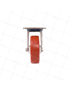 Castor STAINLESS STEEL WITH NYLON/POLYURETHANE SWIVEL DIAMETER 100 MM LOAD 150 KG