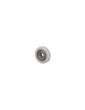 ROUE À PROFIL BOMBÉ POUR PORTE DE PLACARD COULISSANT DIAMÈTRE 22 MM AXE 5 MM CHARGE 25 KG • Caujolle