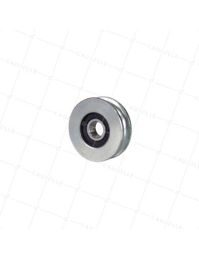 DIAMETER 40MM ROUND GROOVE PULLEY OF 8 MM WITH BEARING BORE 10 MM - GAGR 40/10 LM8 RB10 WITHOUT BOLT • Caujolle
