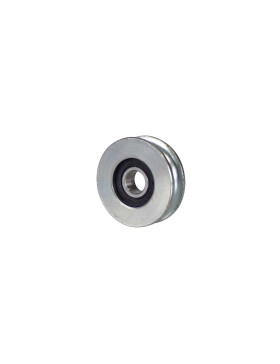 GALET DE DIAMETRE 40MM A GORGE RONDE DE 8 MM AVEC ROULEMENT ALESAGE 10 MM- GAGR 40/10 LM8 RB10 SANS BOULON