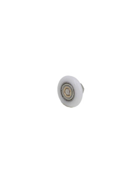GALET DE PORTE DE DOUCHE EPAULE ET FILETE DIAMETRE 25x5.5 LONGUEUR MOYEU 11 + BOULON M6