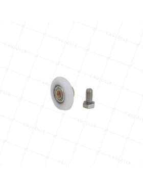 Wheel SHOWER DOOR THREADED SHOULDER DIAM 27/5.5 LM10 M6 + BOLT