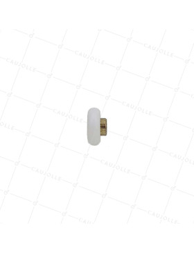GALET DE PORTE DE DOUCHE EPAULE ET FILETE DIAMETRE 19X6 LONGUEUR MOYEU 9MM SANS BOULON