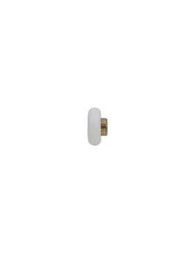 GALET DE PORTE DE DOUCHE EPAULE ET FILETE DIAMETRE 19X6 LONGUEUR MOYEU 9MM SANS BOULON