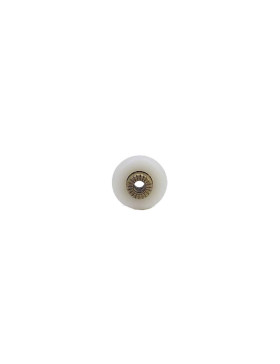 GALET DE PORTE DE DOUCHE EPAULE ET FILETE DIAMETRE 19X6 LONGUEUR MOYEU 9MM SANS BOULON