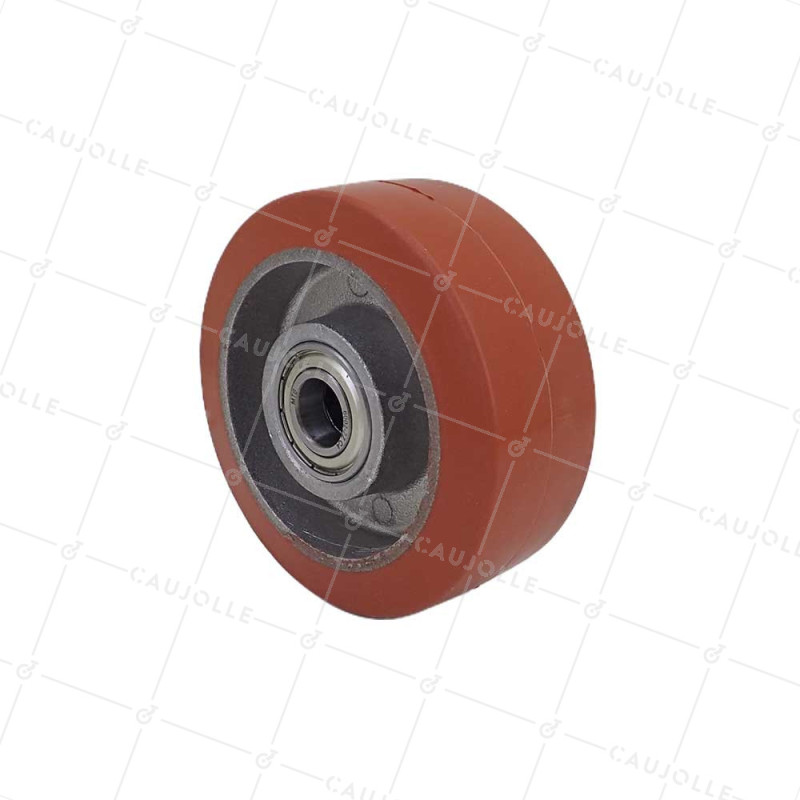 RUBBER ROLLER HIGH TEMPERATURE 280°C DIAMETER 100 MM WITH 15 MM BALL BEARINGS