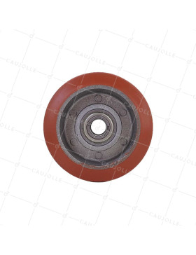 RUBBER ROLLER HIGH TEMPERATURE 280°C DIAMETER 100 MM WITH 15 MM BALL BEARINGS
