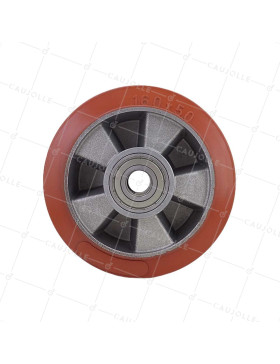Wheel HIGH TEMPERATURE RUBBER 280°C DIAMETER 160/50 WITH 20MM BALL BEARINGS