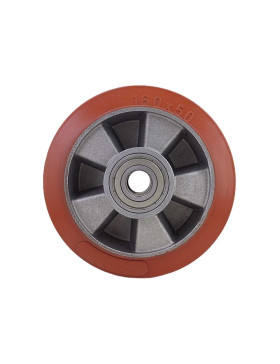 Wheel HIGH TEMPERATURE RUBBER 280°C DIAMETER 160/50 WITH 20MM BALL BEARINGS