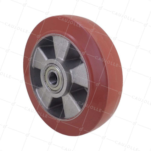 RUBBER ROLLER HIGH TEMPERATURE 280°C DIAMETER 200/50 WITH 20MM BALL BEARINGS • Caujolle