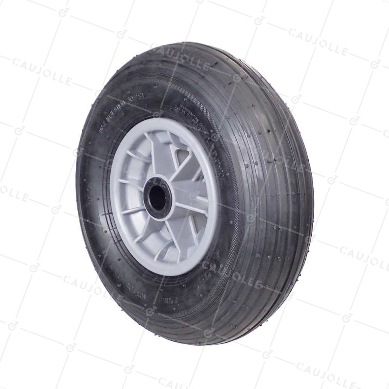 ROUE DE BROUETTE GONFLABLE DIAMÈTRE 325 MM CHARGE 125 KG POUR AXE DE 25 MM - S1006P 6 POUCES L25/74