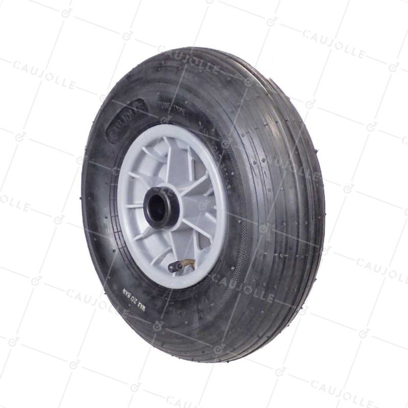 ROUE DE BROUETTE GONFLÉ DIAMÈTRE 325 MM CHARGE 125 KG POUR AXE DE 25 MM - S1006P 6 POUCES L25/100
