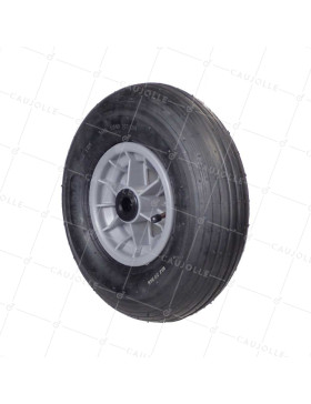 ROUE DE BROUETTE GONFLÉ DIAMÈTRE 325 MM CHARGE 125 KG POUR AXE DE 20 MM - S1006P 6 POUCES R20/74 • Caujolle