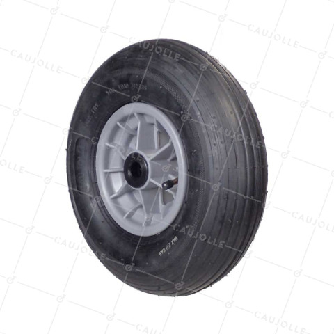 ROUE DE BROUETTE GONFLÉ DIAMÈTRE 325 MM CHARGE 125 KG POUR AXE DE 20 MM - S1006P 6 POUCES R20/74 • Caujolle