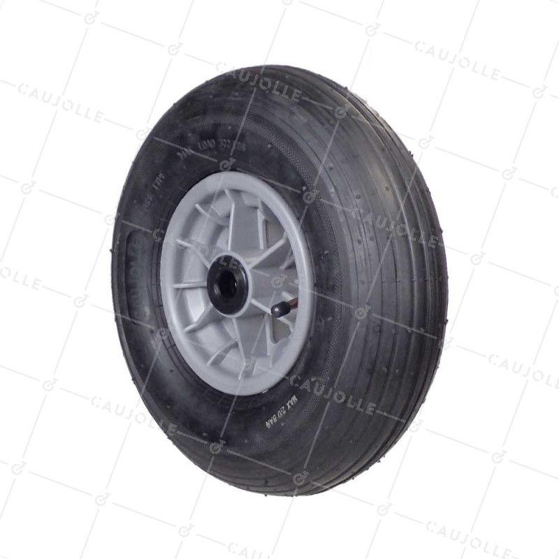 ROUE DE BROUETTE GONFLÉ DIAMÈTRE 325 MM CHARGE 125 KG POUR AXE DE 20 MM - S1006P 6 POUCES R20/74