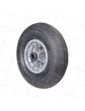 ROUE DE BROUETTE GONFLÉ DIAMÈTRE 325 MM CHARGE 125 KG POUR AXE DE 20 MM - S1006P 6 POUCES R20/100 • Caujolle