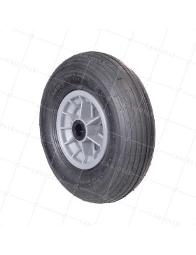 ROUE DE BROUETTE GONFLÉ DIAMÈTRE 325 MM CHARGE 125 KG POUR AXE DE 25 MM - S1006P 6 POUCES R25/74 • Caujolle