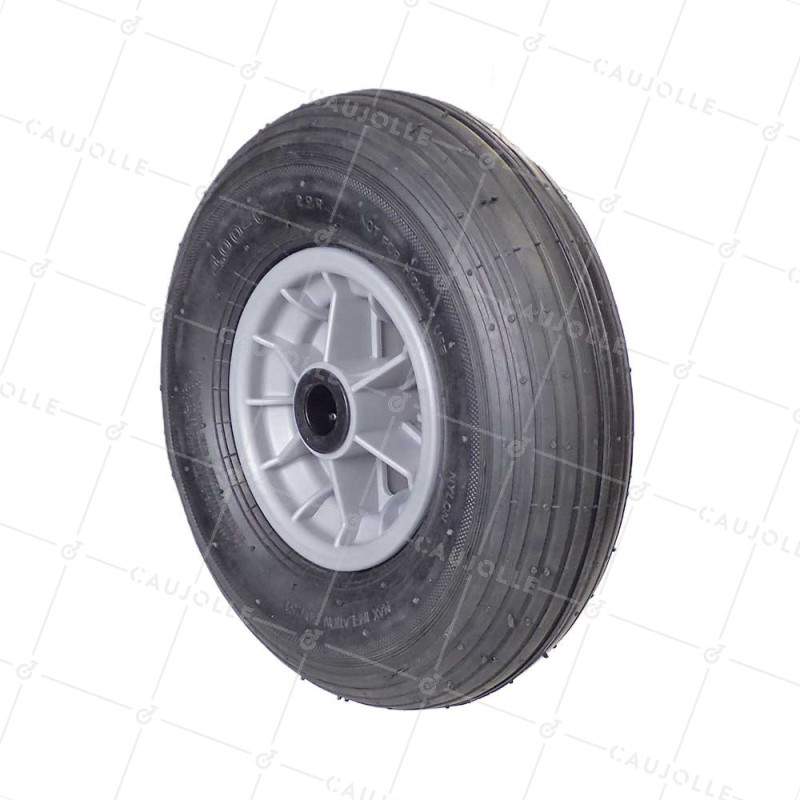 ROUE DE BROUETTE GONFLÉ DIAMÈTRE 325 MM CHARGE 125 KG POUR AXE DE 25 MM - S1006P 6 POUCES R25/74