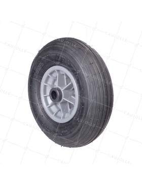 ROUE DE BROUETTE GONFLÉ DIAMÈTRE 325 MM CHARGE 125 KG POUR AXE DE 25 MM - S1006P 6 POUCES R25/100 • Caujolle