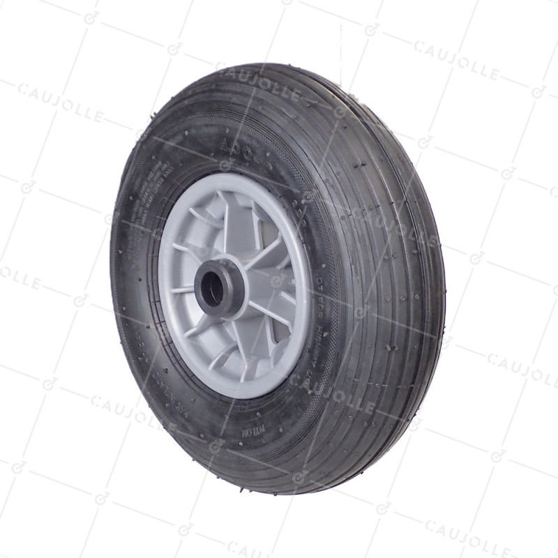 ROUE DE BROUETTE GONFLÉ DIAMÈTRE 325 MM CHARGE 125 KG POUR AXE DE 25 MM - S1006P 6 POUCES R25/100