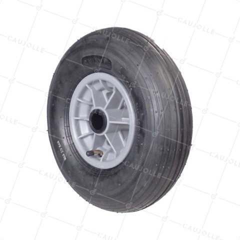 WHEELBARROW WHEEL INFLATED DIAMETER 325 MM LOAD 125 KG FOR AXLE OF 30 MM - S1006P 6 INCHES L30/74 • Caujolle