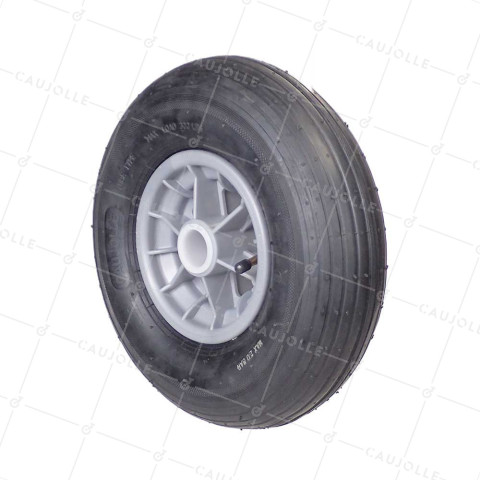 ROUE DE BROUETTE GONFLÉ DIAMÈTRE 325 MM CHARGE 125 KG POUR AXE DE 32 MM - S1006P 6 POUCES L32/74 • Caujolle
