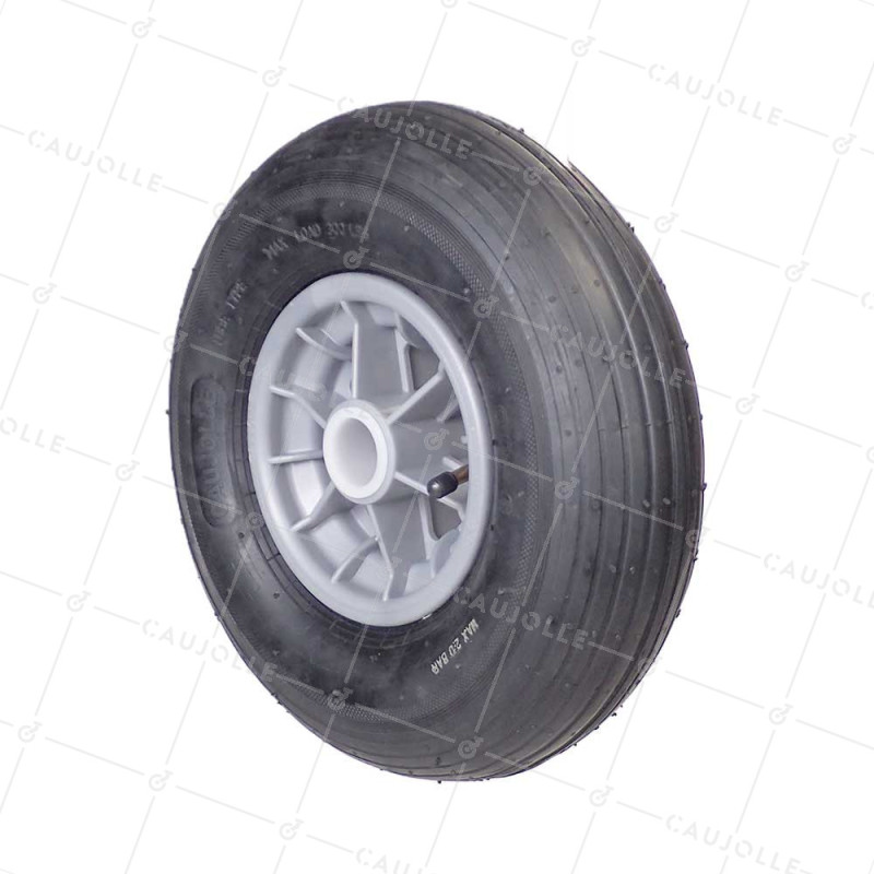ROUE DE BROUETTE GONFLÉ DIAMÈTRE 325 MM CHARGE 125 KG POUR AXE DE 32 MM - S1006P 6 POUCES L32/74