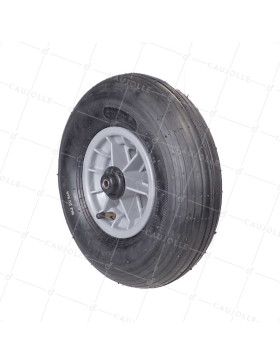 ROUE DE BROUETTE GONFLÉ DIAMÈTRE 325 MM CHARGE 125 KG POUR AXE DE 10 MM - S1006P 6 POUCES L10/100 • Caujolle