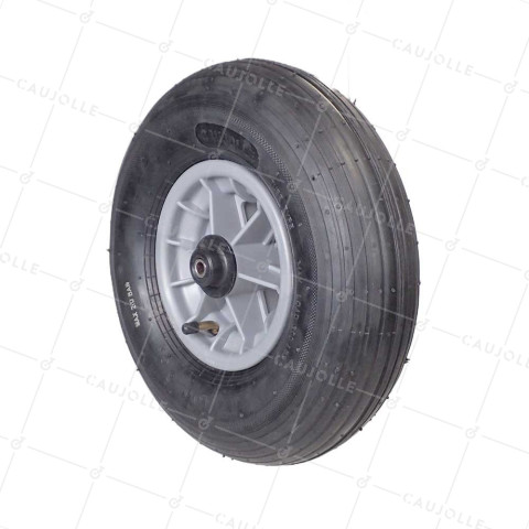 ROUE DE BROUETTE GONFLÉ DIAMÈTRE 325 MM CHARGE 125 KG POUR AXE DE 10 MM - S1006P 6 POUCES L10/100 • Caujolle