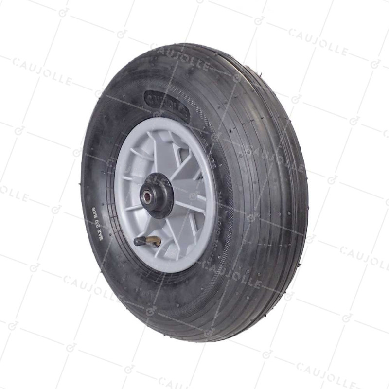 ROUE DE BROUETTE GONFLÉ DIAMÈTRE 325 MM CHARGE 125 KG POUR AXE DE 10 MM - S1006P 6 POUCES L10/100