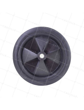 ROUE DE JOUET PVC ORANGE DIAMÈTRE 150MM CHARGE 30 KG AXE 10 MM - S7300