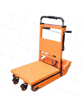 CHARIOT ELECTRIQUE MONTE ESCALIER A CHENILLE 400 KG • Caujolle
