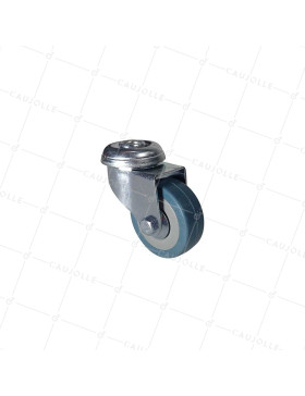 ROULETTE A OEIL DIAMETRE 50 MM CHARGE 40 KILOS EN CAOUTCHOUC NATURIEL NON TACHANT - COL 50 O • Caujolle