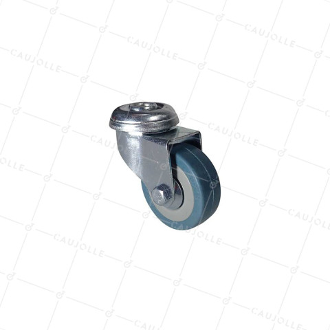 ROULETTE A OEIL DIAMETRE 50 MM CHARGE 40 KILOS EN CAOUTCHOUC NATURIEL NON TACHANT - COL 50 O • Caujolle