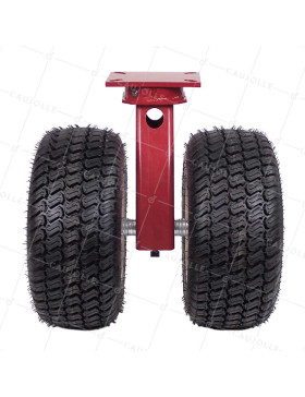 Castor DOUBLE Wheel INFLATED LARGE FORMAT DIAMETER 400 MM LOAD 1000 KG - S20-1 400 DOUBLE INFLATED