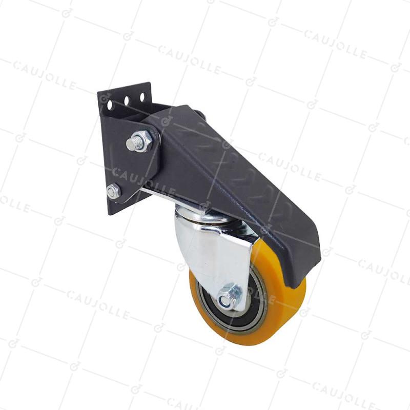 SET OF 4 - RETRACTABLE POLYURETHANE WHEELS FOR WORKBENCH 60 MM DIAMETER LOAD 60KG SET OF 4 - ELEVATOR PU X4