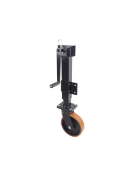 Castor Retractable BLACK WITH A 10 CM STROKE CRANK DIAMETER 200 MM LOAD 750 KG