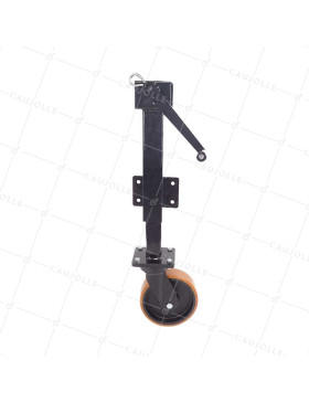 Castor Retractable BLACK WITH A 10 CM STROKE CRANK DIAMETER 200 MM LOAD 750 KG