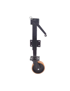 Castor Retractable BLACK WITH A 10 CM STROKE CRANK DIAMETER 200 MM LOAD 750 KG