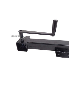 ROULETTE ESCAMOTABLE NOIRE AVEC MANIVELLE A DEBATTEMENT DE 10 CM DIAMETRE 200 MM CHARGE 750 KG