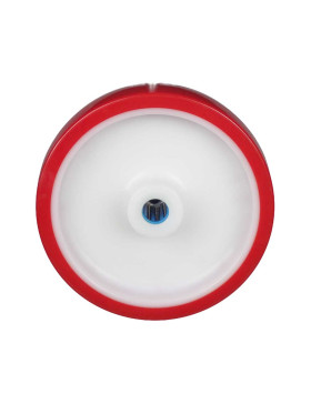 ROUE BI MATIERE NYLON POLYURETHANE DIAMETRE 200 MM CHARGE 300 KG ROULEMENT A ROULEAUX INOX 20 MM - S2450BP 200/50 LM58 RR INOX 2