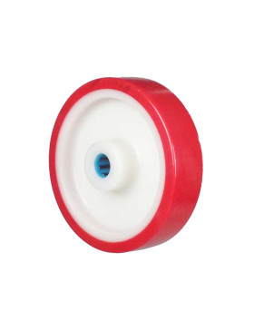 Wheel BI MATERIAL NYLON POLYURETHANE DIAMETER 160 MM LOAD 300 KG Bearing WITH ROLLER INOX 20 MM - S2450BP 160/40 LM58 RR INOX 20