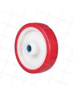 Wheel BI MATERIAL NYLON POLYURETHANE DIAMETER 150 MM LOAD 200 KG Bearing BALL BEARINGS STAINLESS STEEL 20 MM - S2450BP 150/40 LM60 RR STAINLESS STEEL 20 • Caujolle