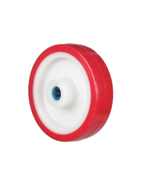 ROUE BI MATIERE NYLON POLYURETHANE DIAMETRE 150 MM CHARGE 200 KG ROULEMENT A ROULEAUX INOX 20 MM - S2450BP 150/40 LM60 RR INOX 2