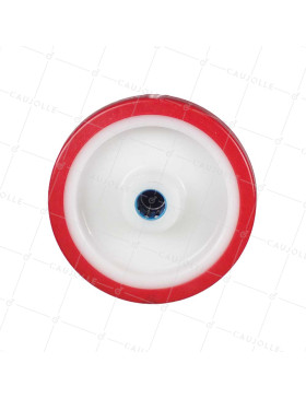 Wheel BI MATERIAL NYLON POLYURETHANE DIAMETER 150 MM LOAD 200 KG Bearing WITH STAINLESS STEEL ROLLS 20 MM - S2450BP 150/40 LM60 