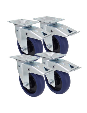 SET OF 4 CASTERS FOR AUTOMATIC DIRECTIONAL RETURN CART DIAMETER 125 MM - S2NS 125 AF RB STAB