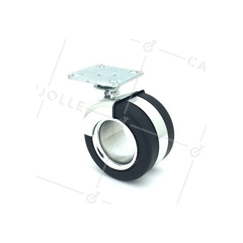 ROULETTE POUR PETIT MOBILIER DESIGN À PLATINE DIAMÈTRE 65 MM CHARGE 50 KG - BURO 65P • Caujolle