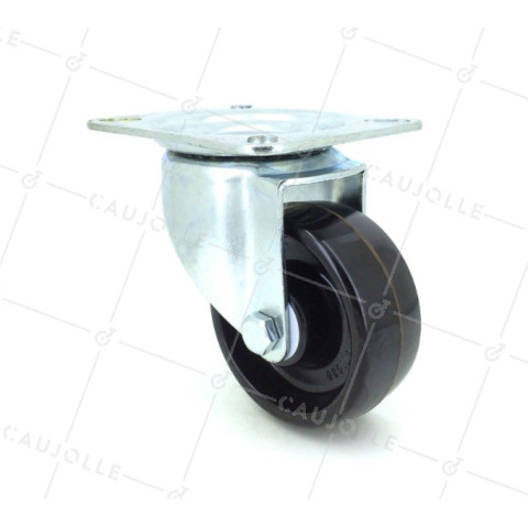 Swivel castor wheel high temperatures diameter 80 mm S2 270° • Caujolle